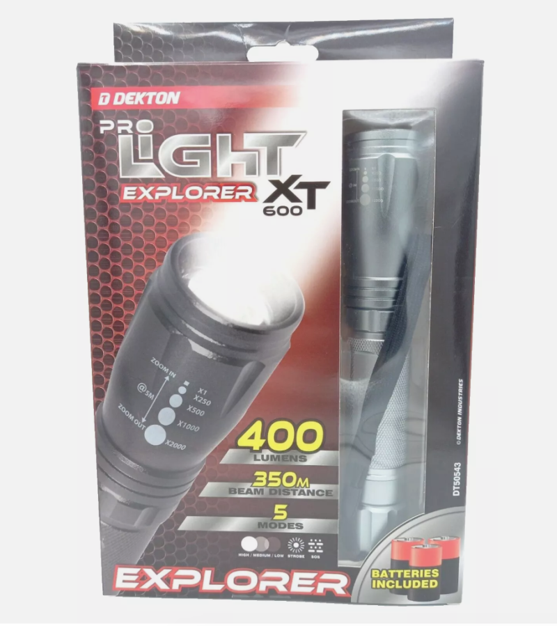 Aluminium Torch Powerful Super Bright 5 Mode LED Flashlight Adjustable 350m Beam